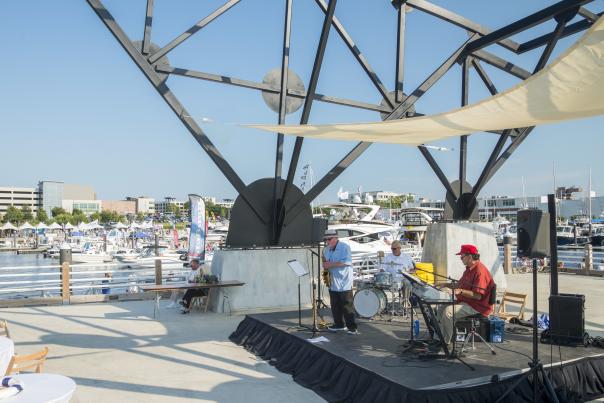 Concert on Port City Marina's Event Pier