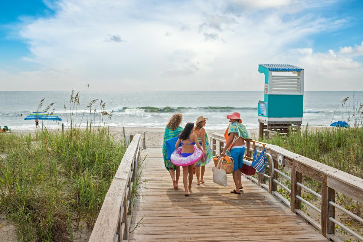 Family on Boardwalk