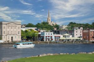 Catamaran on Cape Fear River in downtown Wilmington