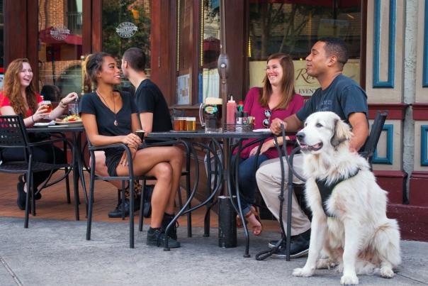 Outdoor in downtown Wilmington at Front Street Brewery