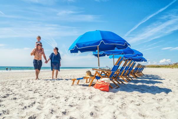 Family on Shell Island Beach