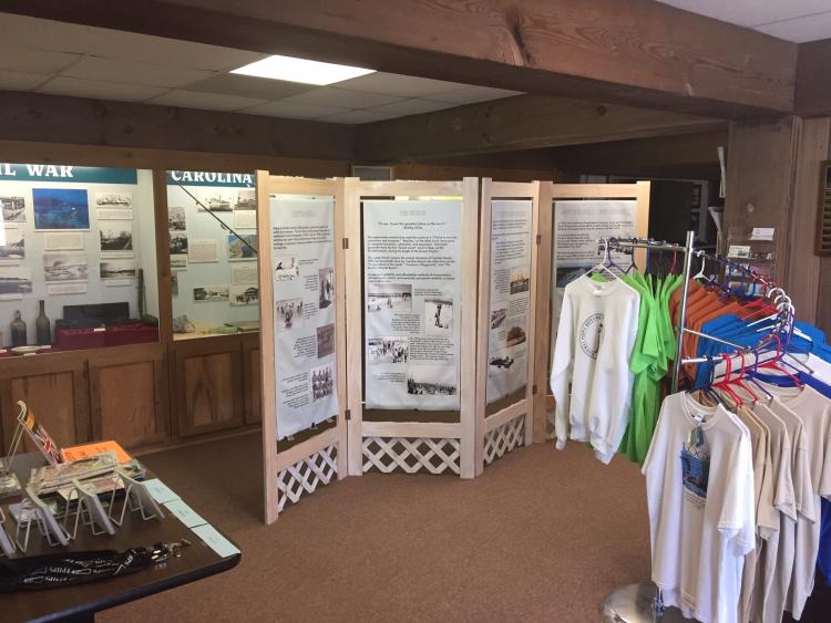 Inside the Federal Point History Center at Carolina Beach, NC