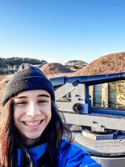 Selfie with the canons at Fort Fisher State Historic Site