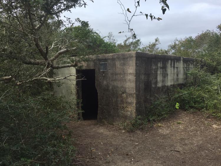 Fort Fisher hermit bunker on the grounds of Fort Fisher State Historic Site