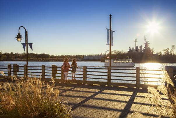 Mother & Daughter on Wilmington Riverwalk