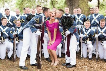 Azalea Queen and Citadel Summerall Guards