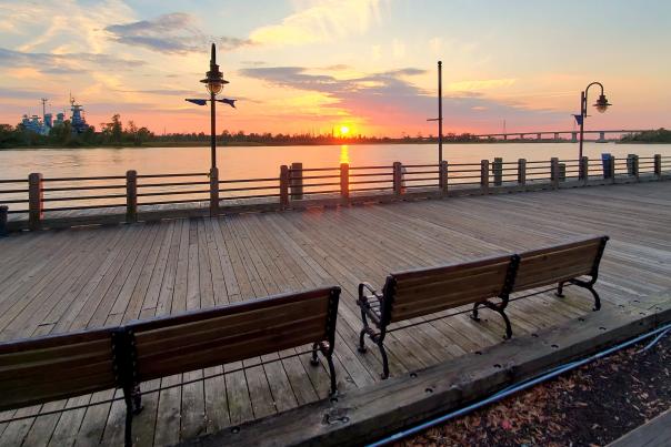 Wilmington Riverwalk at Sunset