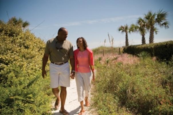 walking on the beach in wilmington